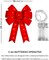 Red Christmas Bows with LED Lights Large Velvet Bow for Wreaths